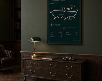 Donington Park Track Map Poster | Motorsport Engineering Decor | Sim Racing Room, Studio & Garage Wall Art