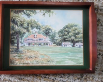 Vintage Pimpernel Sunningdale Golf Club Berkshire Placemats Tray by David Wilcox