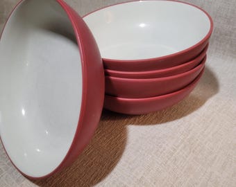 Noritake Colorwave Raspberry 7" Coupe Cereal/Soup Bowls - Set of 5