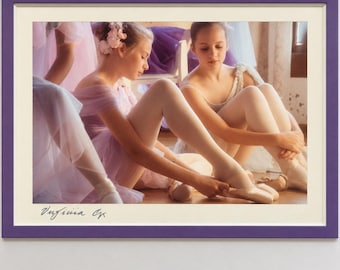 Framed Fine Art Ballet Photograph – "Virginia" Backstage Ballerinas Print