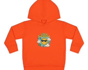 Cute Toddler Pullover Fleece Hoodie - 'Little Sunshine' Design for Summer Fun