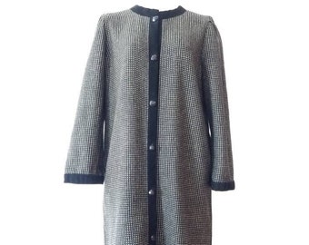 LANVIN vintage women straight cut light wool coat