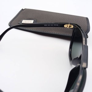 GIANNI VERSACE vintage 90s cat eye black sunglasses / rare deadstock half moon unisex image 4