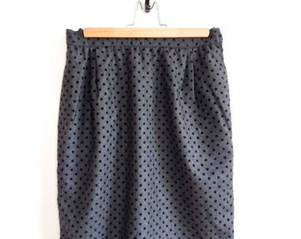 VALENTINO vintage grey mini skirt black dots // Valentino Night