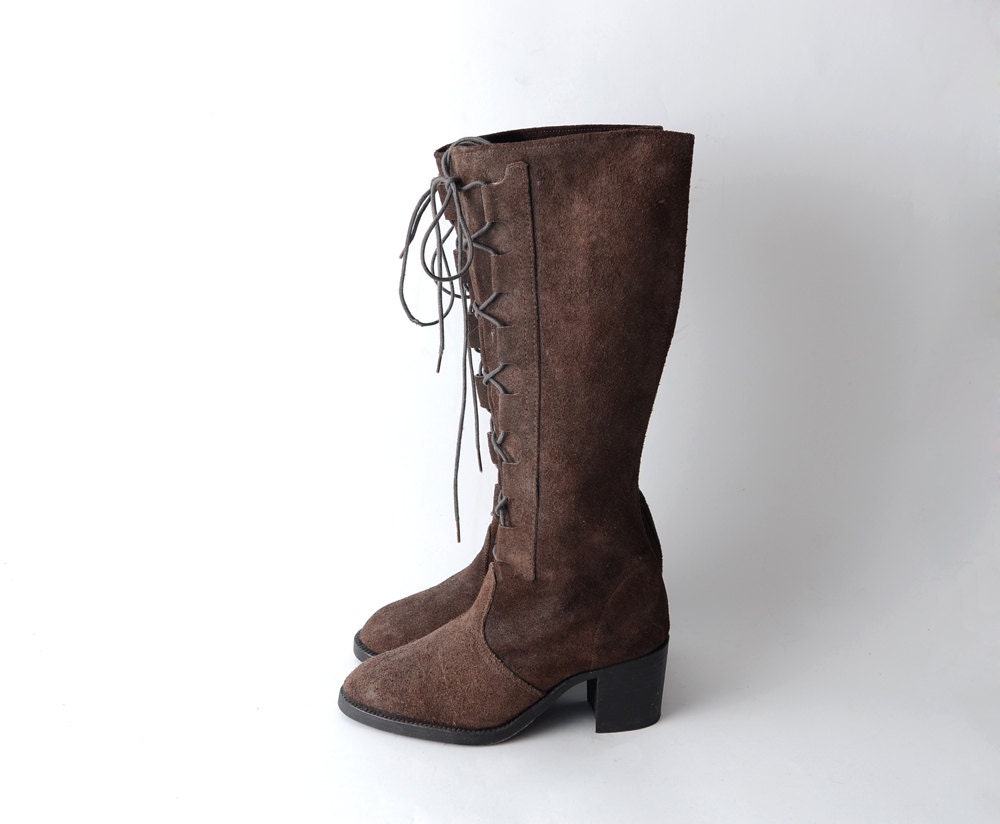 Vintage chocolate Marrón ante heeled 90s grunge Mujer botas knee height US5.5 EU36 Vintage chocolate Marrón Marrón Marrón ante heeled 90s grunge Mujer botas knee height US5.5 EU36 7aa76d