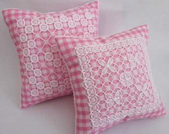 Australian Cross Stitch Pincushion embroidery Patterns - Trellis, and Flowers and Butterfly designs, Instant download