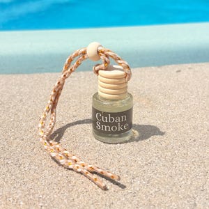 Cuban Smoke Car Freshener| Smoky Luxury Car Diffuser| Warm Woody Scent| Rearview Mirror Accessory