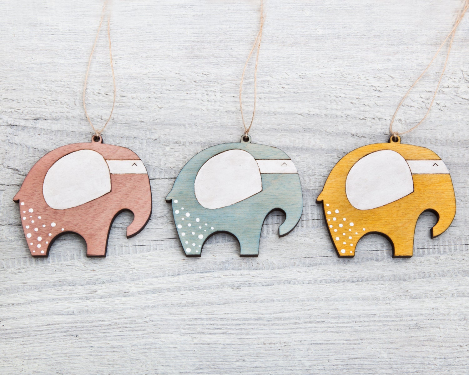 Elephants Christmas ornament Multi Color Christmas Decor Etsy