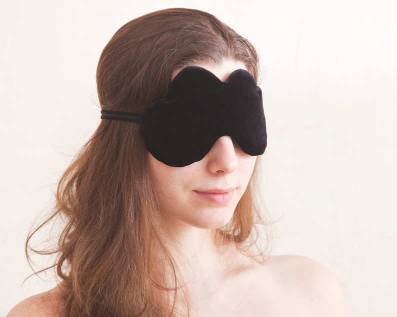 Black Cloud Sleep Mask Velvet Eye Mask Valentines Day Gift Etsy