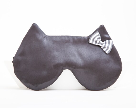 black satin sleep mask