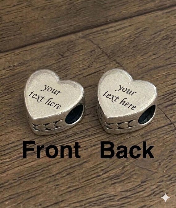 Custom Name S925 Sterling Silver Charm Personalized Engraved  Text Bracelet charm necklace charm