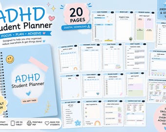 ADHD Digital Planner for GoodNotes | iPad Student Planner