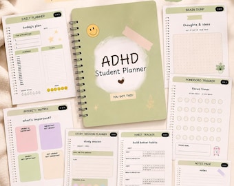 ADHD Study Planner Printable PDF | Academic Planner for Students