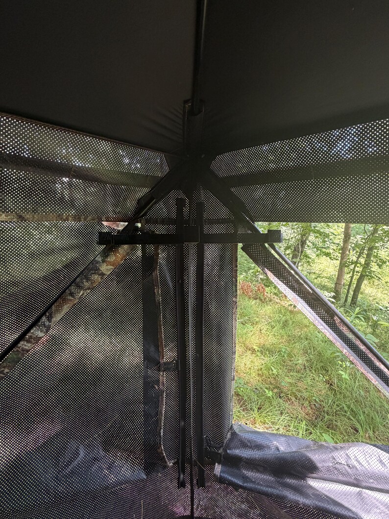 Bow Hunter Hub Blind Kit | Compound Bow Hanger + Cup Holder Combo | Drop-On Set for Ameristep Primos Rhino | USA Made image 8