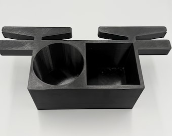 Hub Blind Cup Holder & Gear Pocket | Hunting Blind Organizer | Fits Phone Range Finder Broadheads | Pop Up Ground Blind | USA