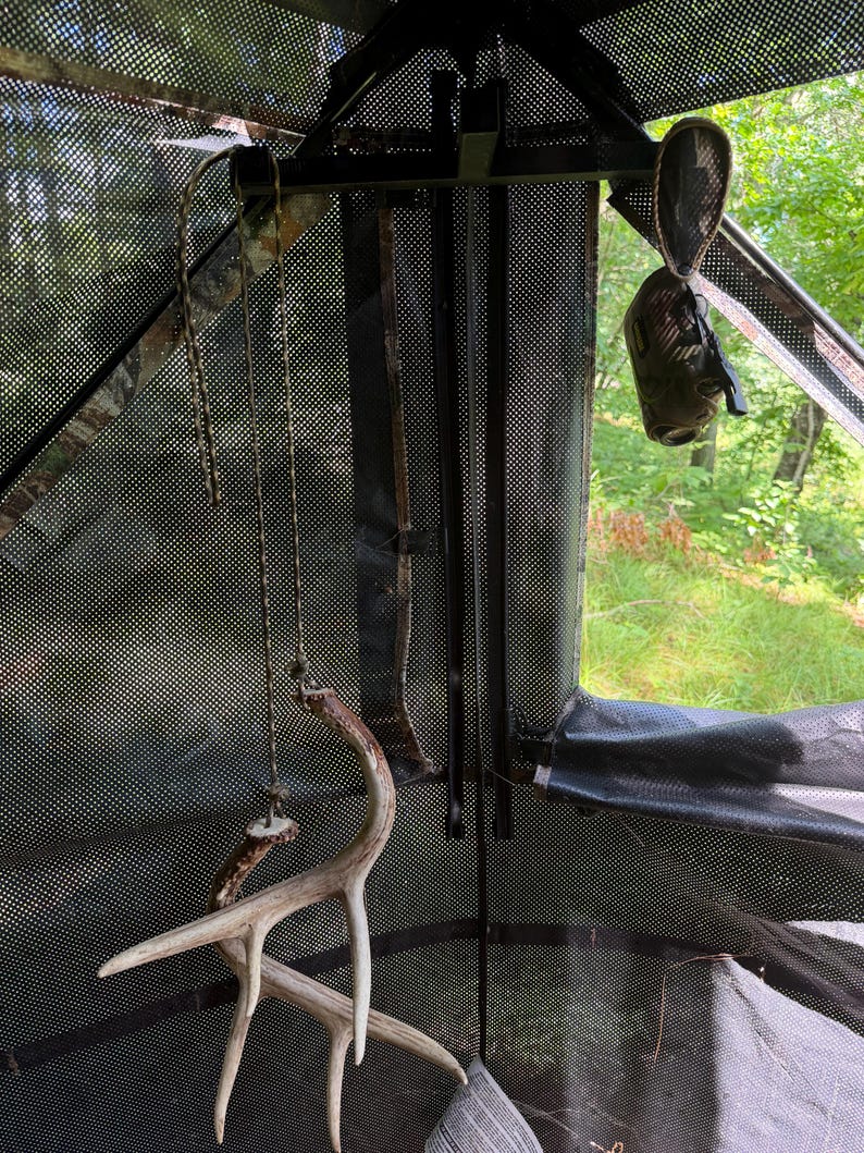 Compound Bow Hanger Hub Blind | Silent Bow Hook | Drop-On Bow Holder | Fits Ameristep Primos Rhino Muddy | USA Made imagem 7