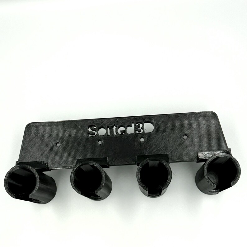 Ice Fishing Rod Holder 4 Rod | Sled Rail Mount Reel Through Slots | Shappell Otter Eskimo Frabill Fit | USA Made | Sorted3D image 2