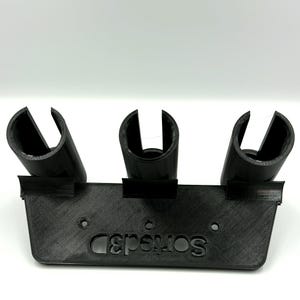 Ice Fishing Rod Holder 3 Rod | Sled Rail Mount Reel Through Slots | Shappell Otter Eskimo Fit | USA Made PETG | Sorted3D image 4