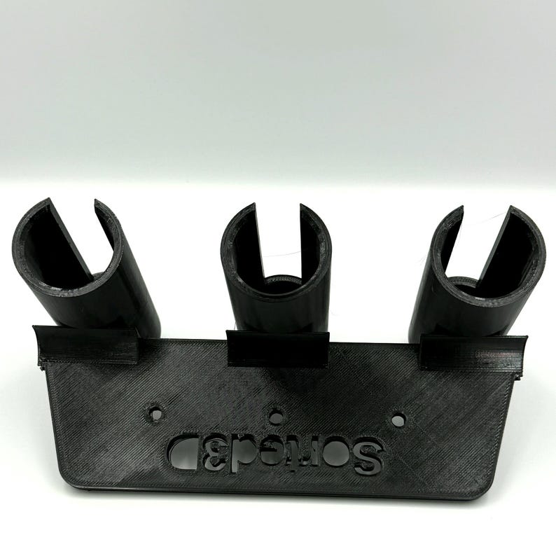 Ice Fishing Rod Holder 3 Rod | Sled Rail Mount Reel Through Slots | Shappell Otter Eskimo Fit | USA Made PETG | Sorted3D image 4