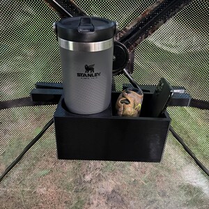Bow Hunter Hub Blind Kit | Compound Bow Hanger + Cup Holder Combo | Drop-On Set for Ameristep Primos Rhino | USA Made image 5