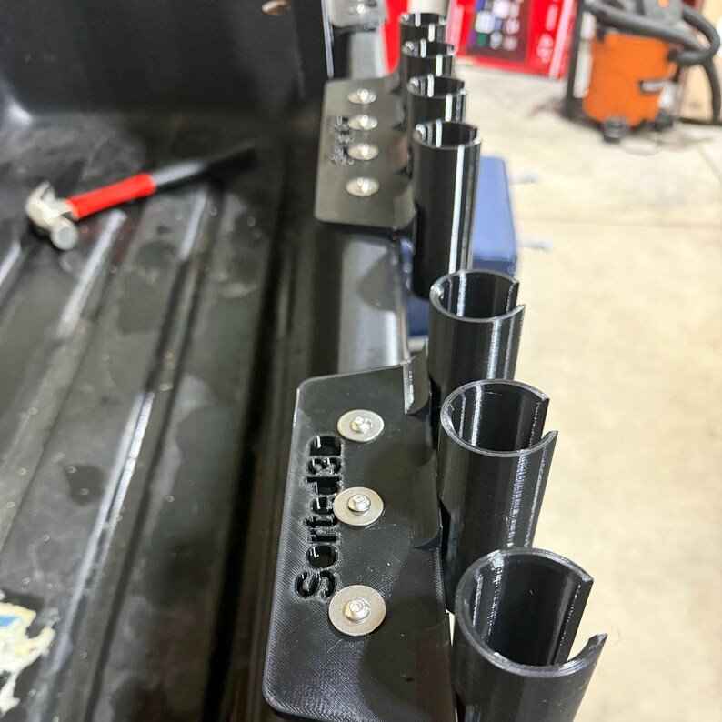 Ice Fishing Rod Holder 3 Rod | Sled Rail Mount Reel Through Slots | Shappell Otter Eskimo Fit | USA Made PETG | Sorted3D image 6