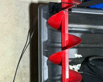 Ice Auger Holder 2 Clamp Kit | Sled Sidewall Mount | Eskimo Pistol Bit K Drill ION Strikemaster Fit | USA | Sorted3D