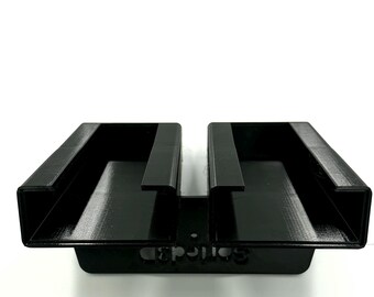 Tip Up Holder 2 Slot | Beaver Dam Lakes Rivers Wood Fit | Ice Fishing Sled Rail Mount | USA Made PETG | Sorted3D