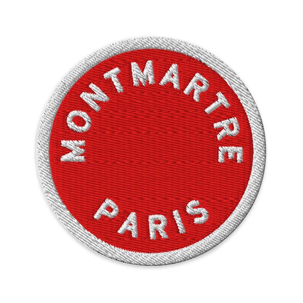 Montmartre Embroidered Patch | Paris, France Iron-On | Sacré-Cœur Blanc + Place du Tertre Rouge | 3"
