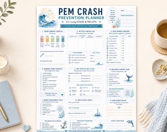 PEM Crash Prevention Planner | Long Covid & Me/CFS  | Chronic Illness Pacing Tracker | Energy Management | (Digital Download)