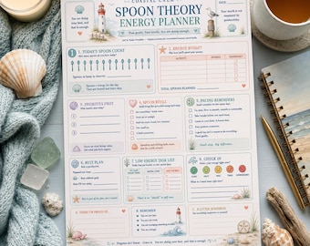 Spoon Theory Energy Planner | Chronic Illness Fatigue Tracker (Digital Download)
