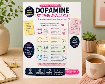ADHD Dopamine Menu Printable | Quick Reset for Overwhelm (PDF Download)