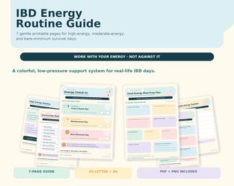 IBD Energy Routine Guide | Chronic Illness Planner, ADHD, Flare Day Support (Digital Download)