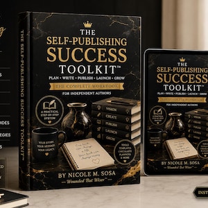 Kit di strumenti per il successo nell'autopubblicazione™ / Manuale per autori di 139 pagine / Agenda per la scrittura di libri / Guida alla pubblicazione su KDP / Download digitale