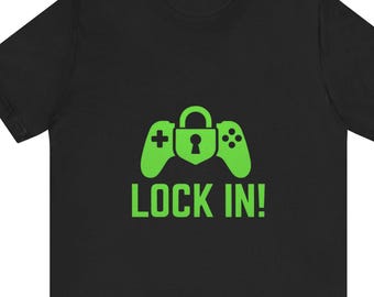 Lock In Life | Green Gaming Controller Tee | Gamer Gift Shirt | Unisex Bella Canvas T-Shirt