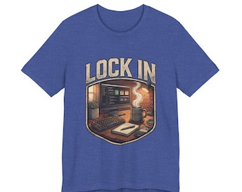 Lock In Graphic Tee | Start Your Day, Hustle, Heavy Cotton Unisex T-Shirt