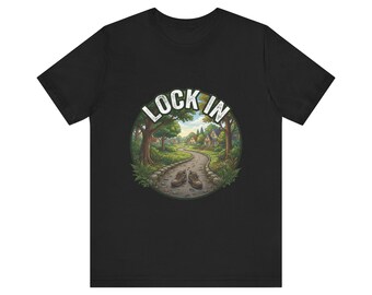 Walking Trail T-Shirt | Nature Path Tee | Outdoor Hiking Shirt | Lock In Life | Unisex Heavy Cotton Graphic Tee