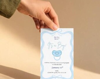 It's a Boy! Baby Shower Invite! Pink, bows, dinosaur. (Digital)