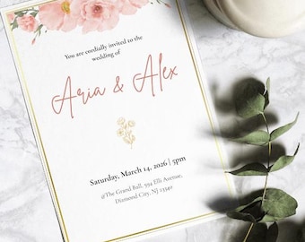 Floral Wedding Invitation