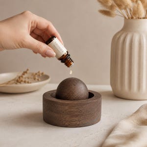 Wood Essential Oil Diffuser, Aromatherapy Wood Diffuser, Natural Wooden Aroma Diffuser, Minimalist Home Fragrance Decor