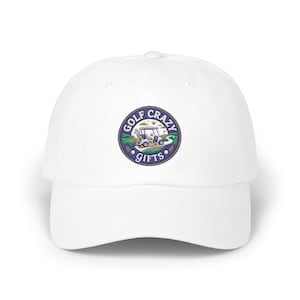 Golf Crazy embroidered patch Classic Dad Cap | golf course, vintage logo