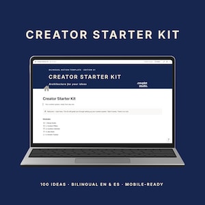Bilingual Notion Content Planner for Creators | Social Media Calendar TikTok Instagram | Aesthetic Notion Template | Creator Starter Kit