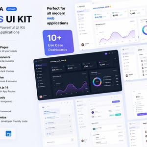 May include: A promotional image for Nexora AI SaaS UI KIT, showcasing a modern, clean, and powerful UI kit for Next.js SaaS applications. The image features various UI design examples, including dashboards and user interfaces, with a dark and light mode option. The kit includes 50+ premium pages and 200+ UI components.