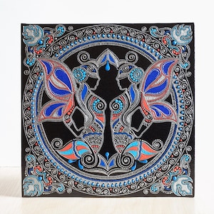 Gemini Zodiac Gift, Celestial Decor, Birthday Astrology Gifts, Canvas Art 10 inch
