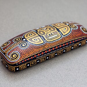 Mayan hard glasses case, Mens eyeglass case, Gift for teacher, Travel accessory, Travel gift, Gift for traveler, Tribal accessories image 5