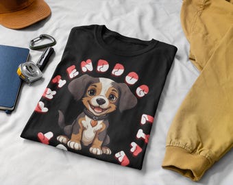 Camiseta unisex con estampado "Amigo de la vida de los perros" – Camiseta de algodón suave estilo vintage