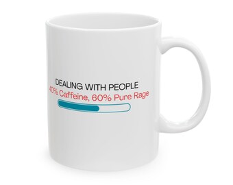 Sarkastische Arbeit Zitate Geschenk für Kollegen Keramiktasse (11 Unzen, 15 Unzen)