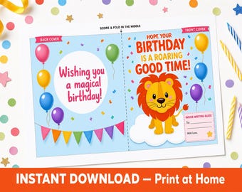 Kids Birthday Lion