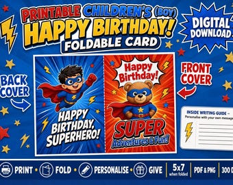 Superhero Boy Birthday Card
