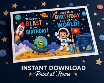 Kids Birthday Space Dark