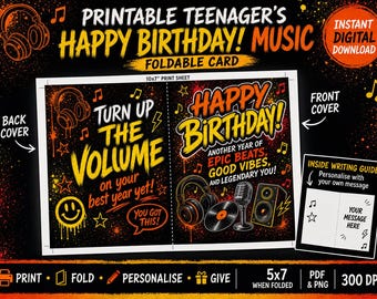 Music Teen Birthday Card